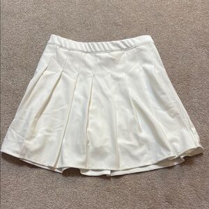 White Pleated Cheer Tennis Skirt - AK